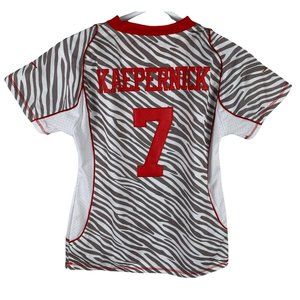 Rare Nike On Field Colin Kaepernick 49ers Stitched Zebra Jersey Youth Girl L